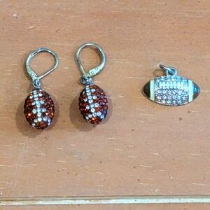 Superbowl Glam Earrings and Charm Set